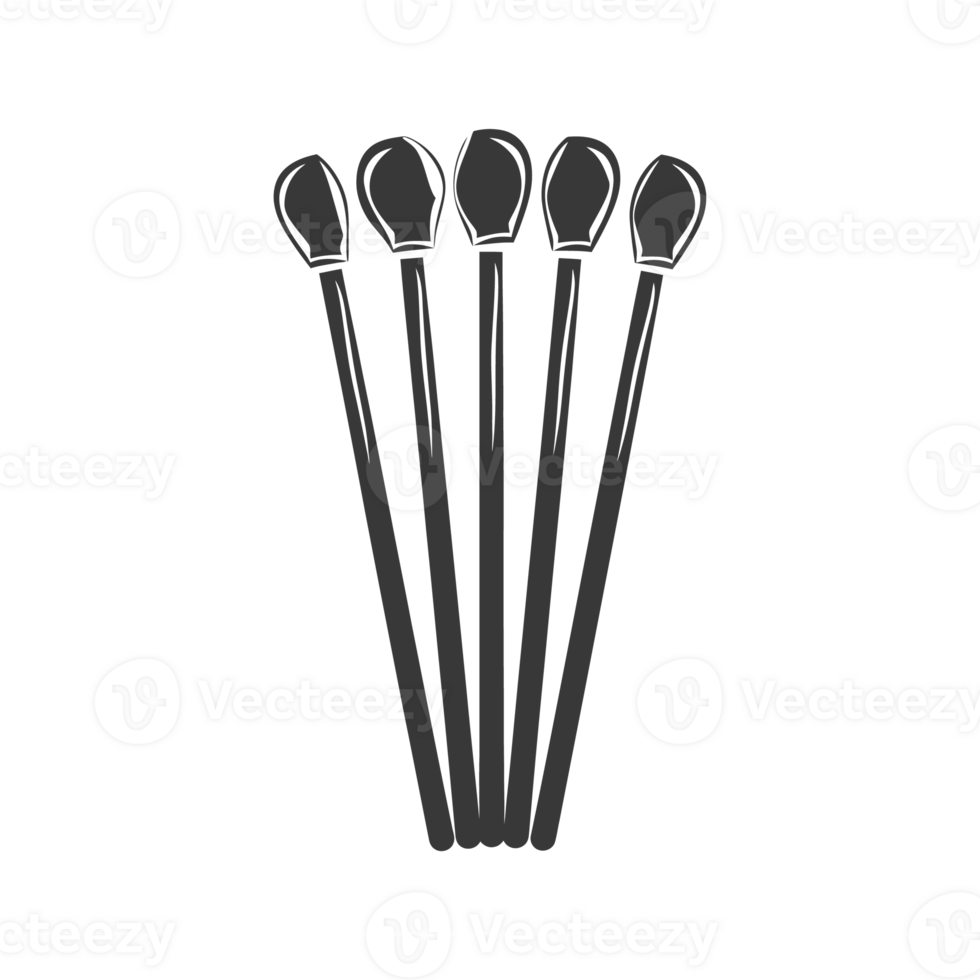 AI generated Silhouette wooden matches black color only png