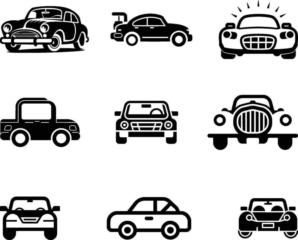 Set of Car icon vector illustration. on isolated white background