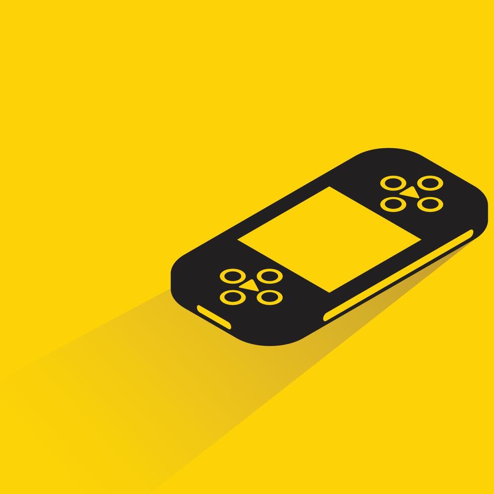 gamepad icono en amarillo antecedentes vector ilustración