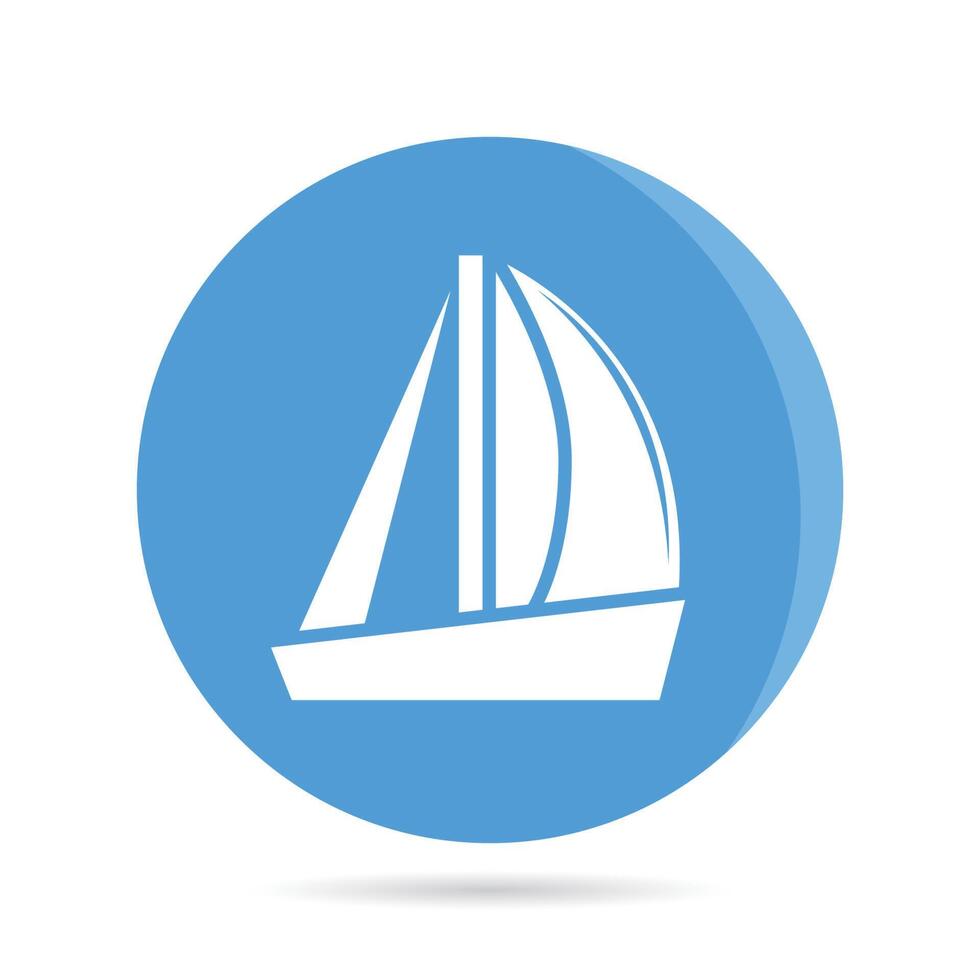 sail boat icon vector