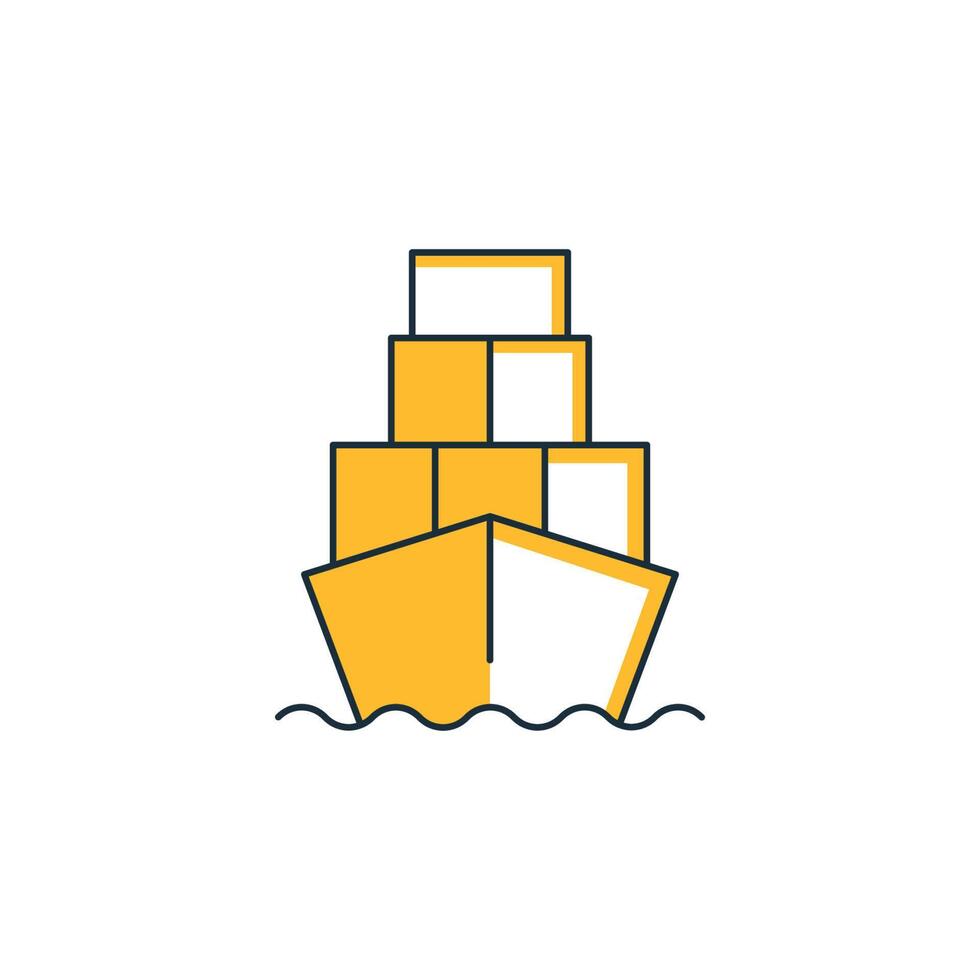 container ship icon vector