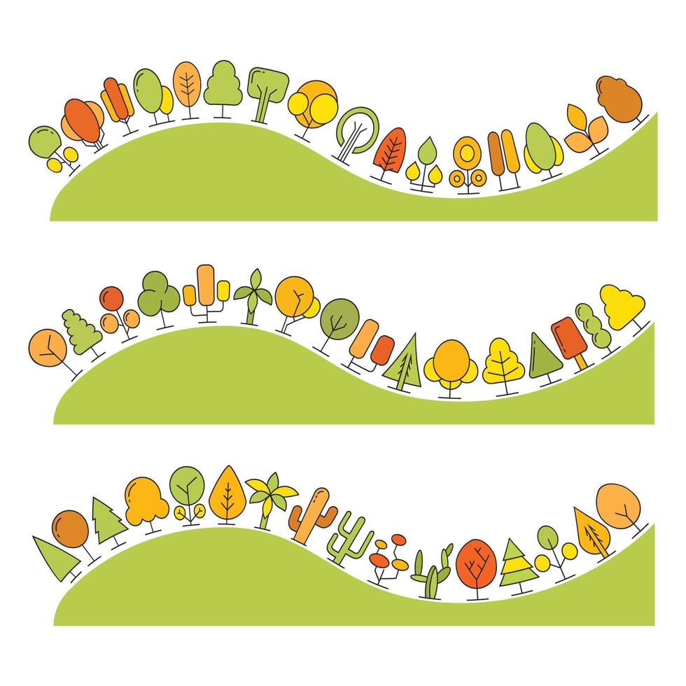 tree and plant vector illustration