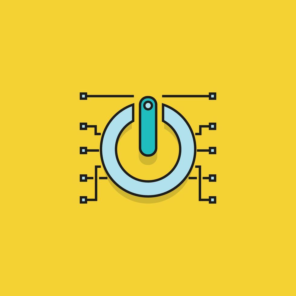 start button icon vector illustration