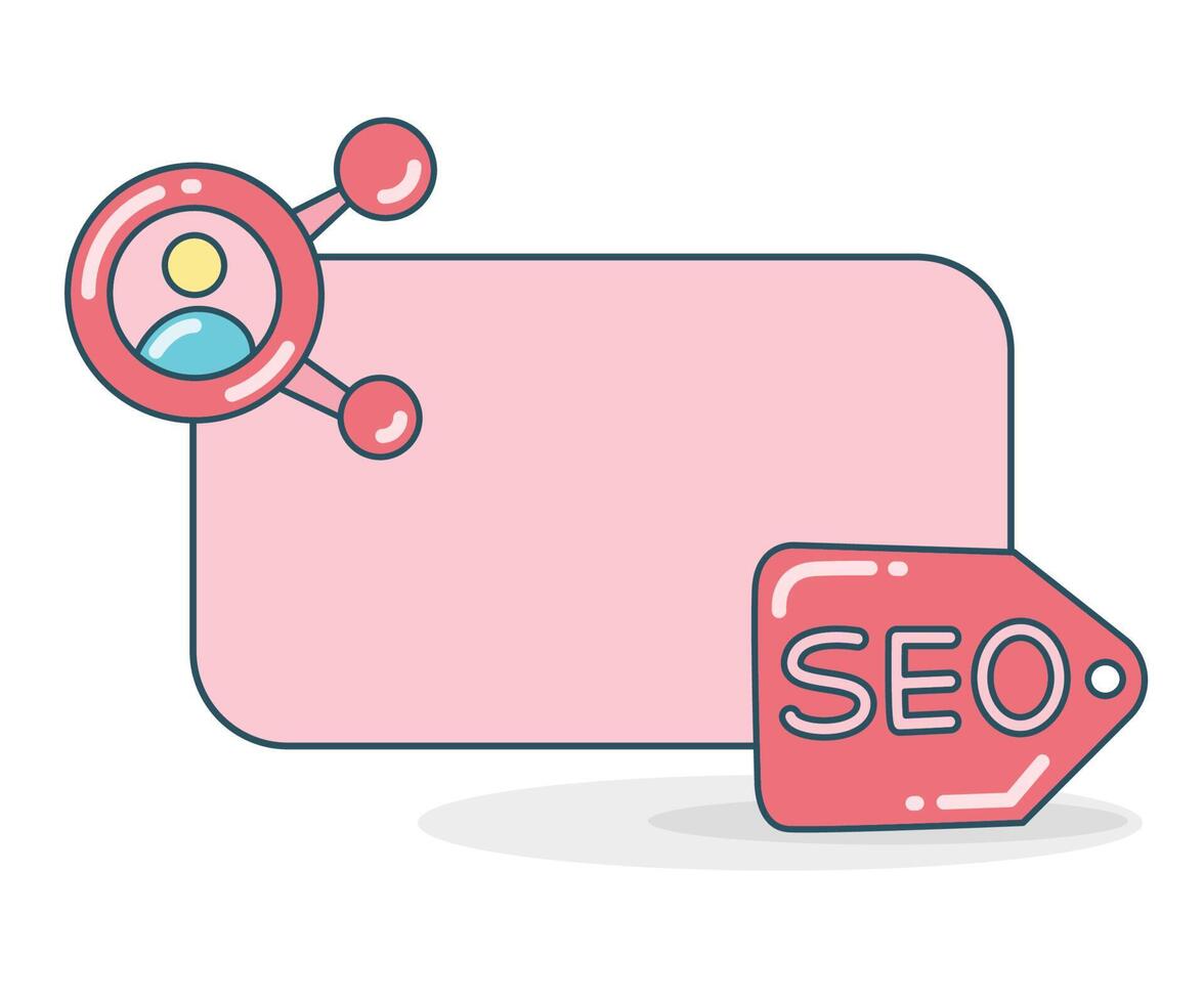 blanco Nota tablero con seo etiqueta icono vector