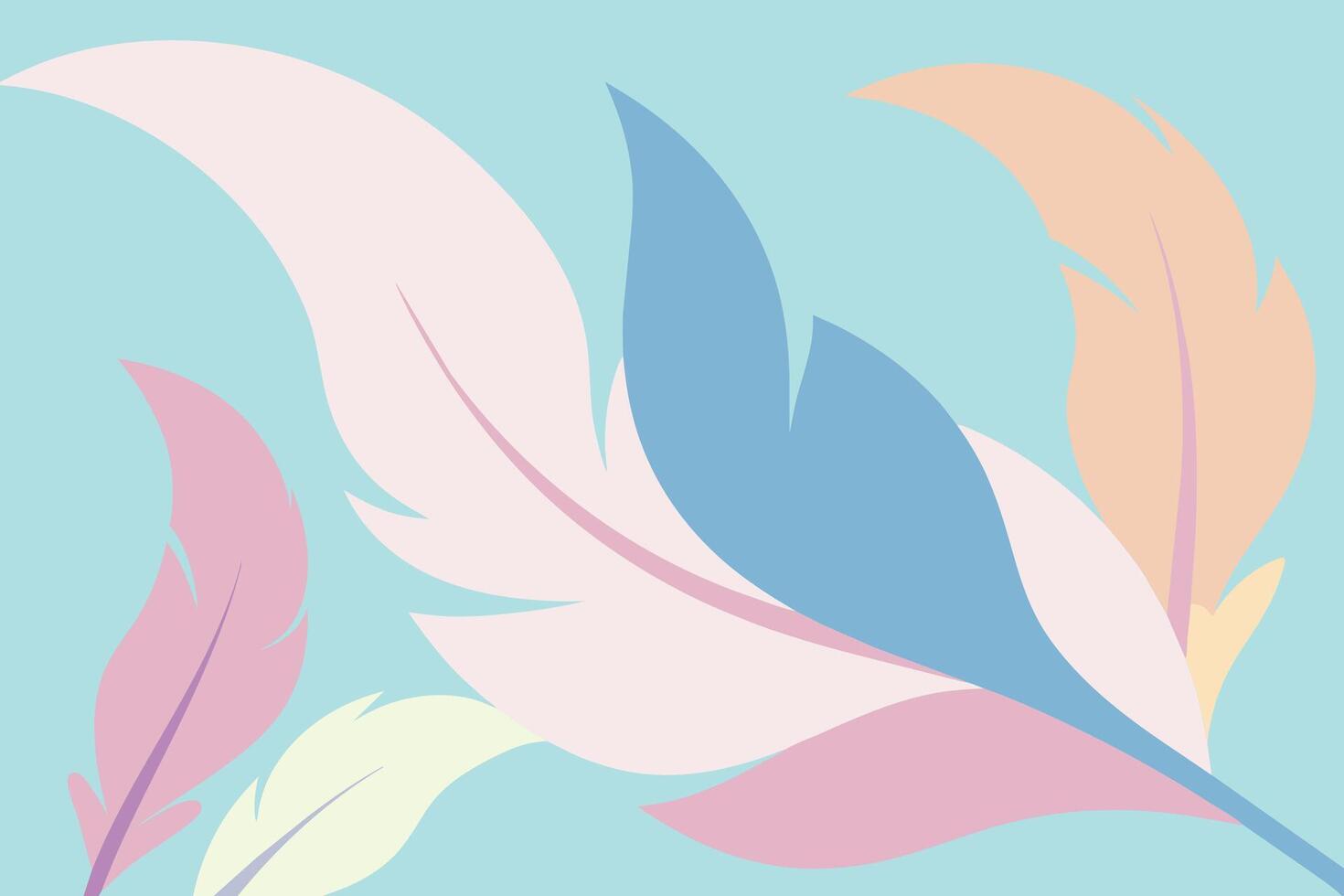 Pastel color feather abstract background vector