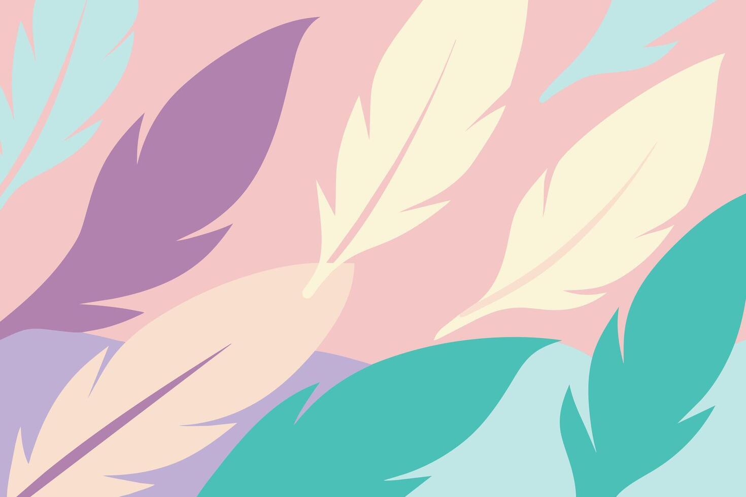 Pastel color feather abstract background vector