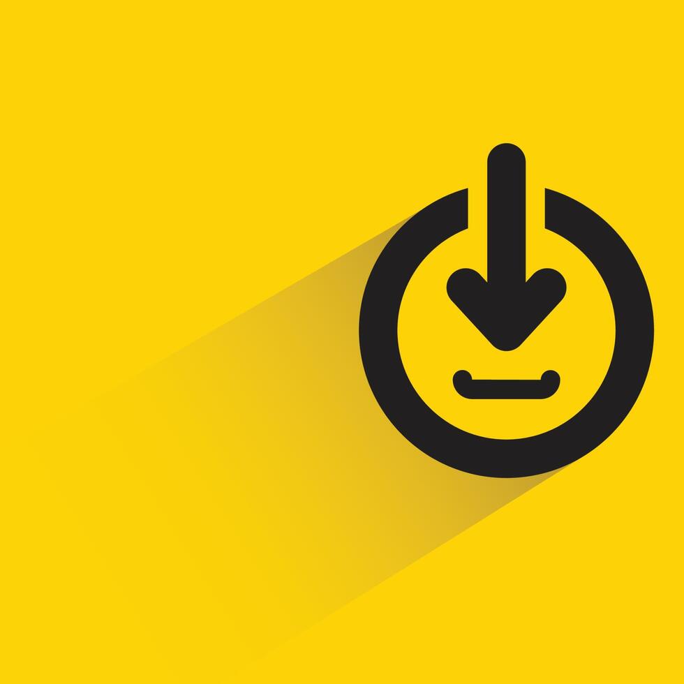 download icon on yellow background vector