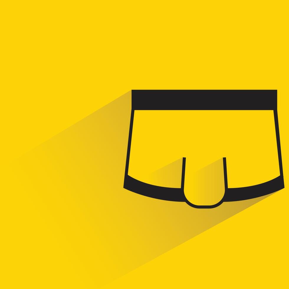 underpants icon on yellow background vector