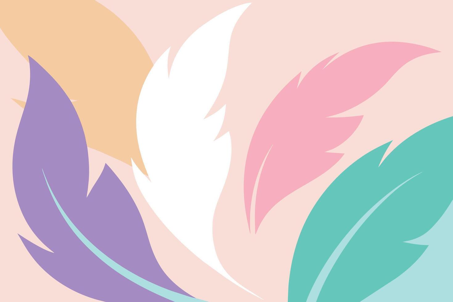 Pastel color feather abstract background vector
