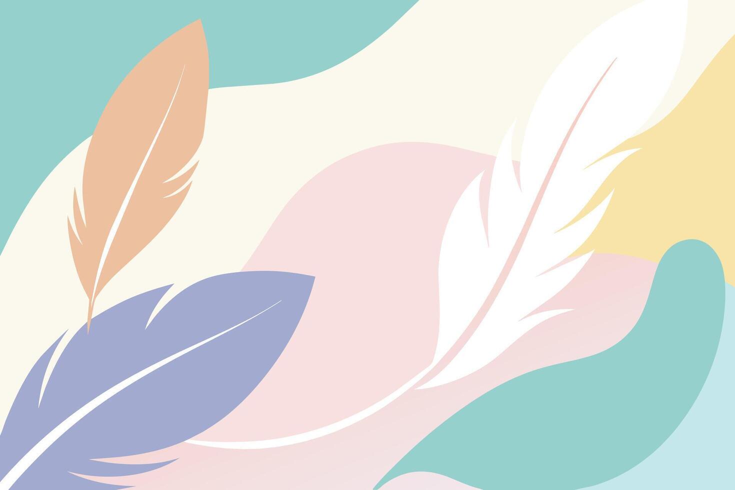 Pastel color feather abstract background vector