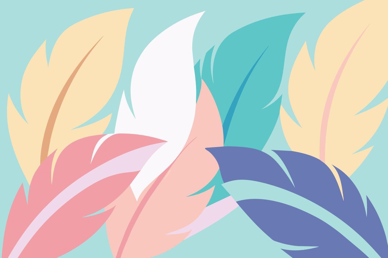 Pastel color feather abstract background vector