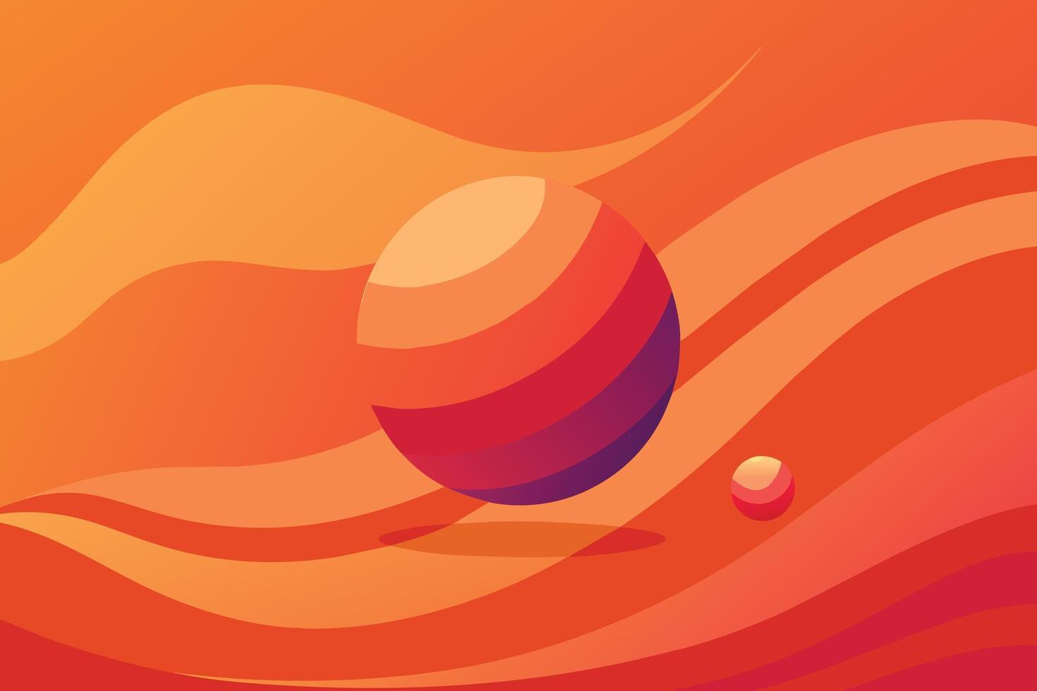 Abstract 3d ball background with smooth shapes vector