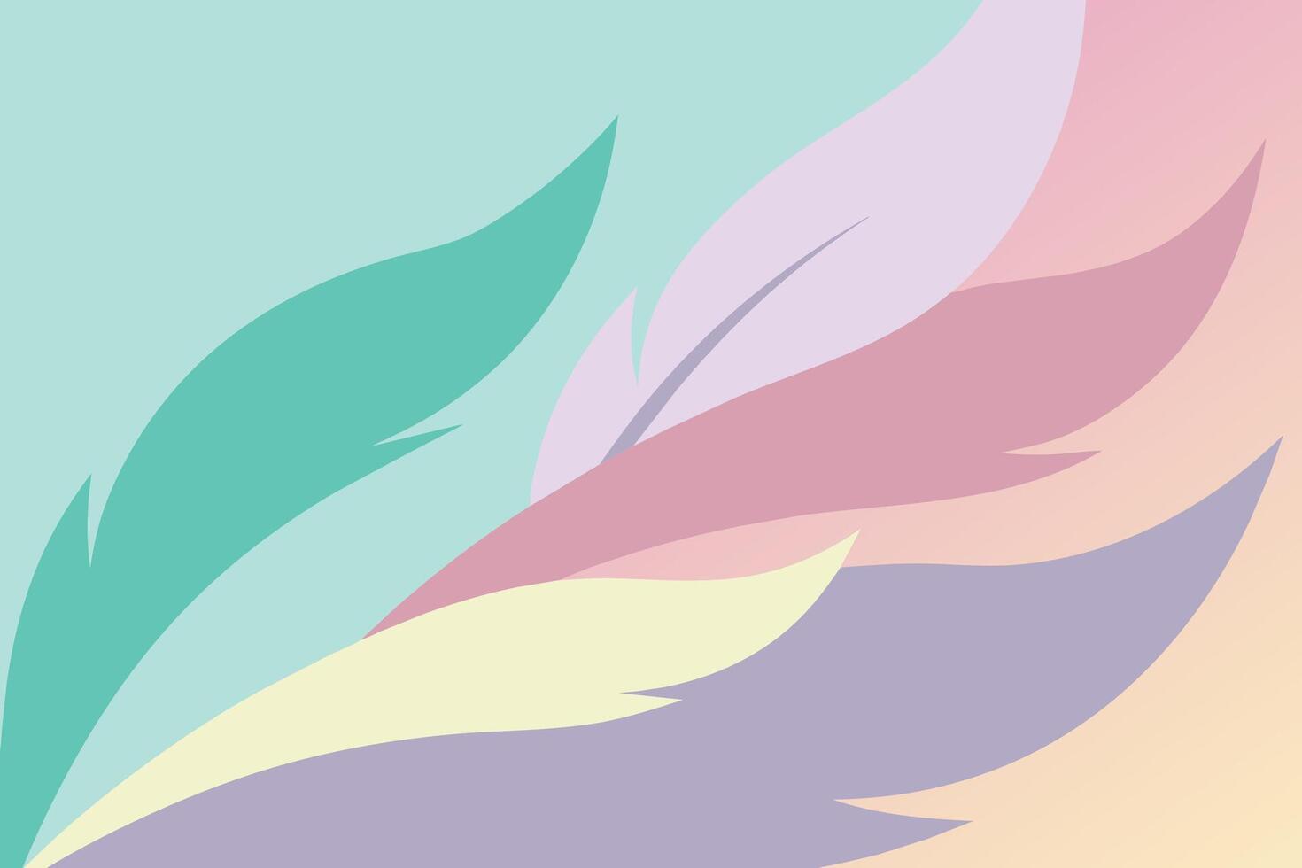 Pastel color feather abstract background vector