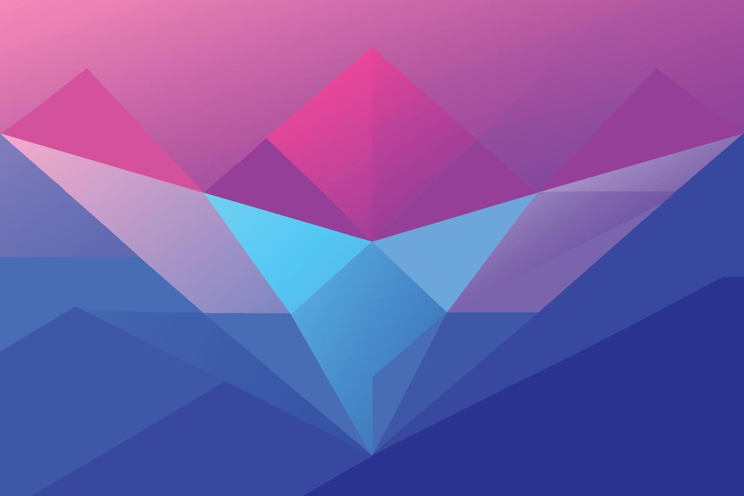 Blue and pink gradient geometric shape background vector