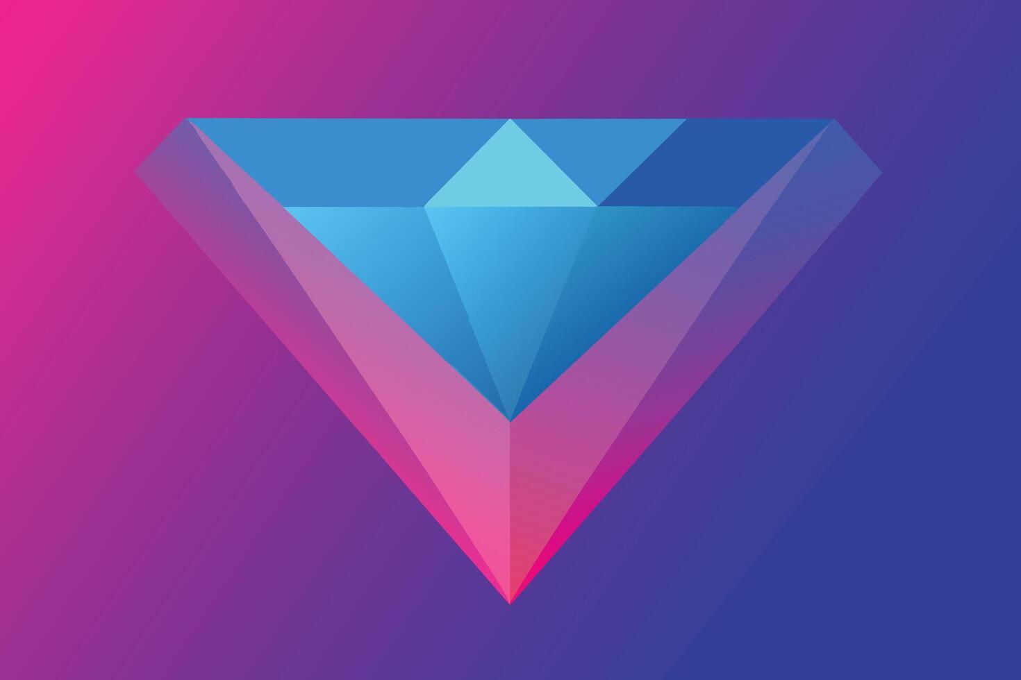 Blue and pink gradient geometric shape background vector