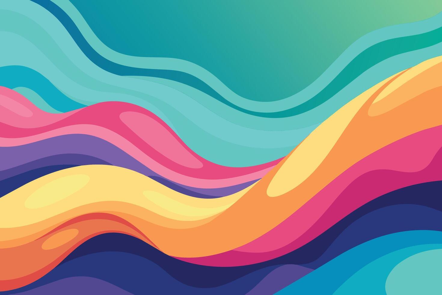 Soft and liquid color waves background vector