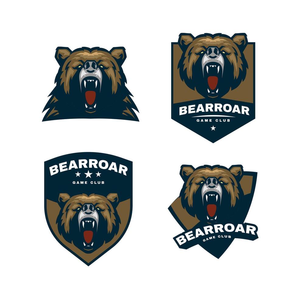 bear sport logo template vector