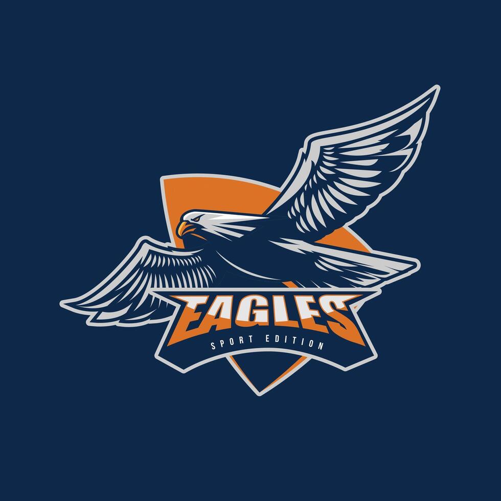eagle sport logo template vector