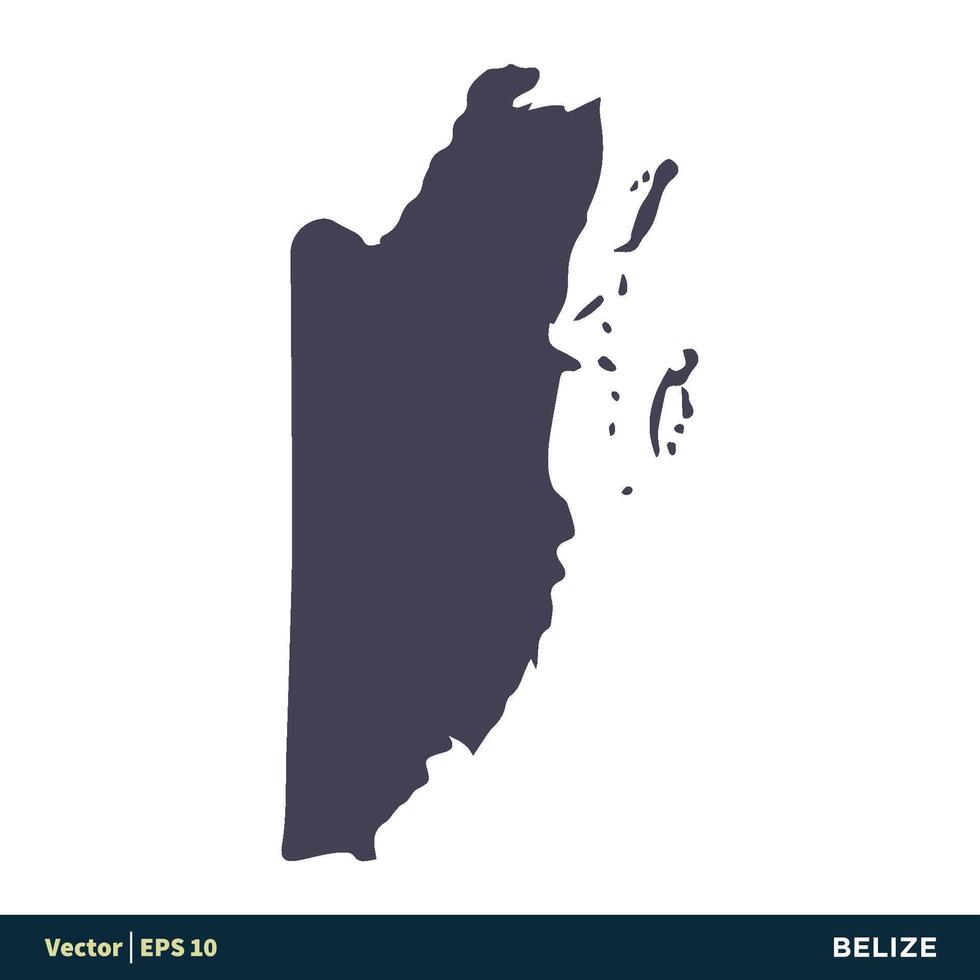 Belize - North America Countries Map Icon Vector Logo Template Illustration Design. Vector EPS 10.