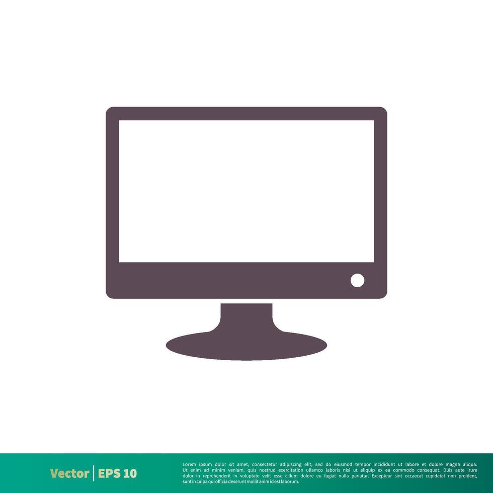 monitor monitor pantalla icono vector logo modelo ilustración diseño. vector eps 10