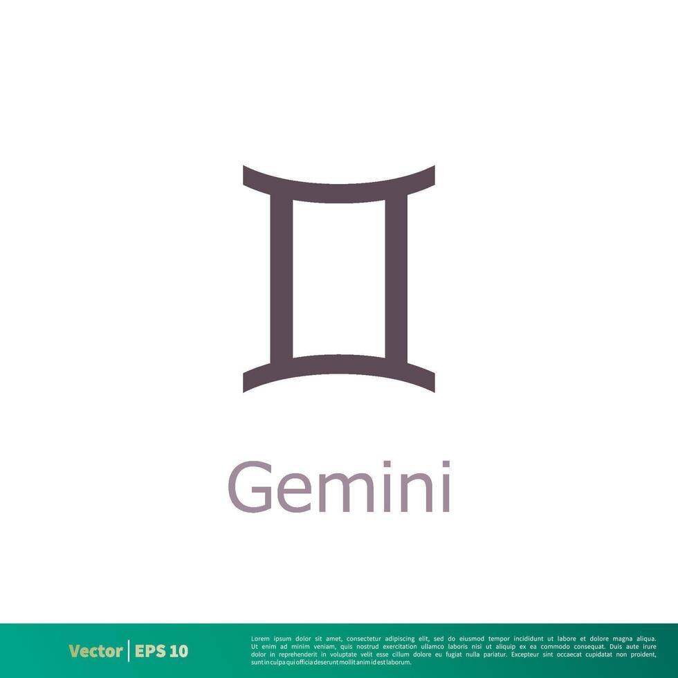 Geminis - zodíaco firmar icono vector logo modelo ilustración diseño. vector eps 10