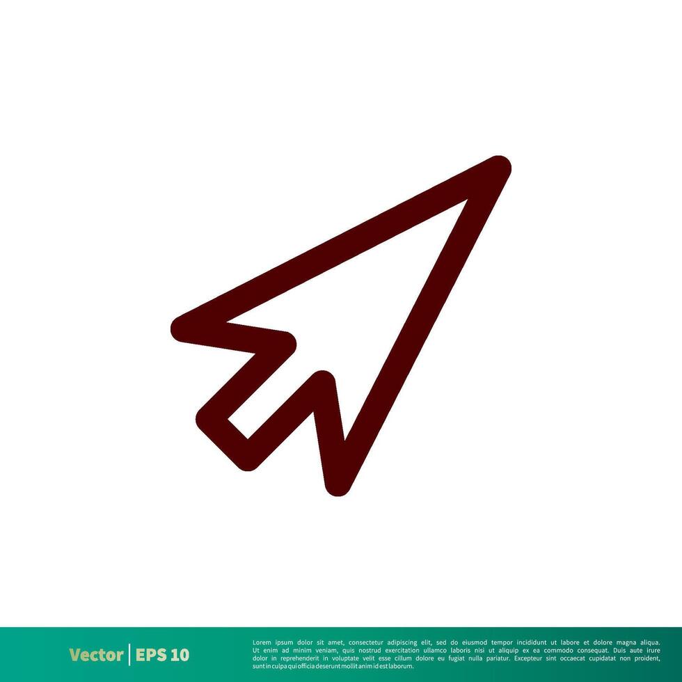 Arrow Pointer Icon Vector Logo Template Illustration Design. Vector EPS 10.