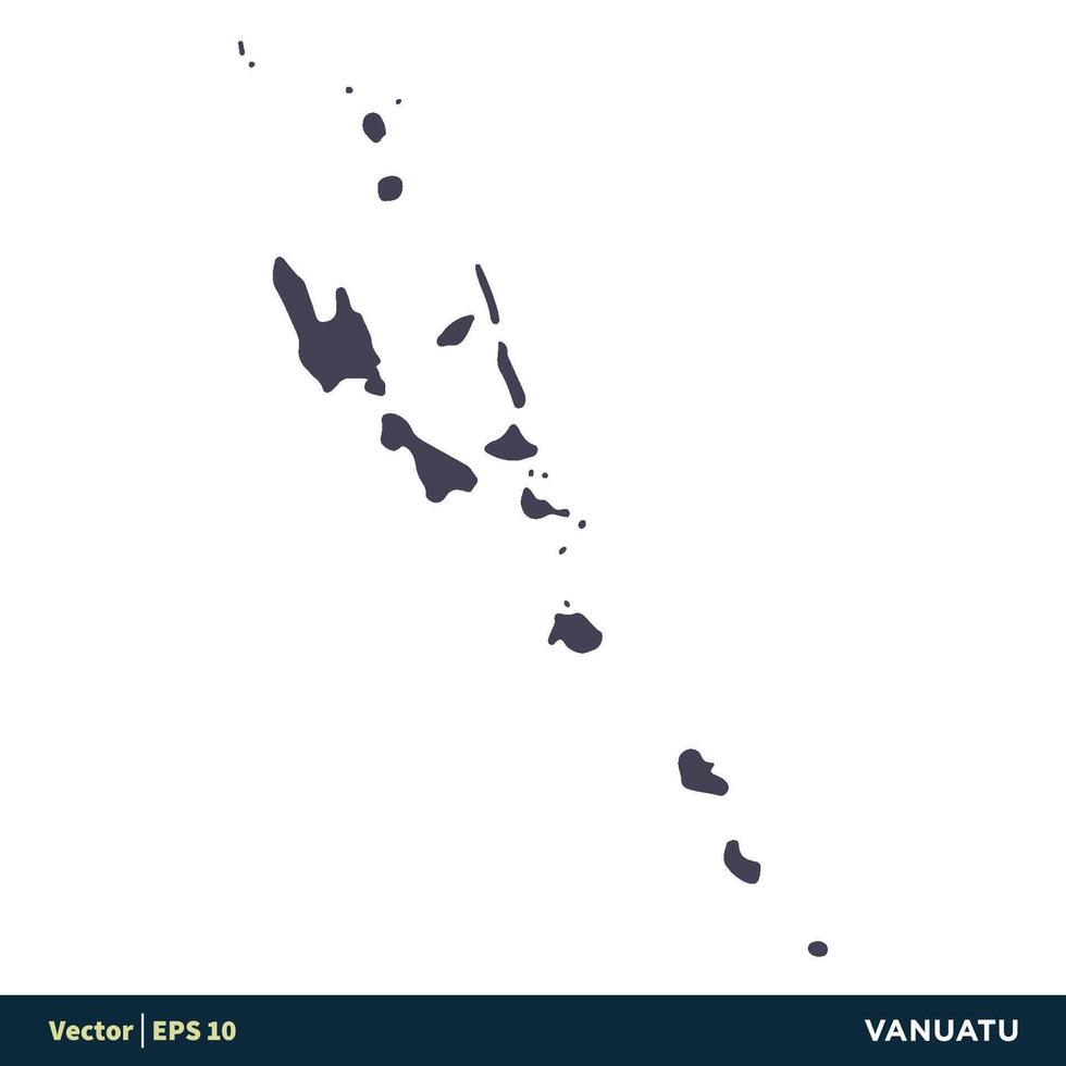Vanuatu - Australia, Oceania Countries Map Icon Vector Logo Template Illustration Design. Vector EPS 10.