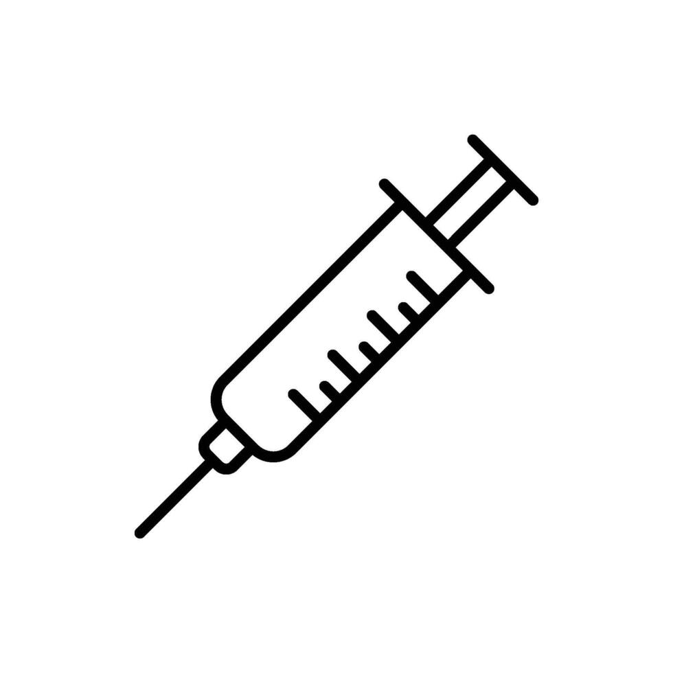 Syringe Medical Icon Vector Template