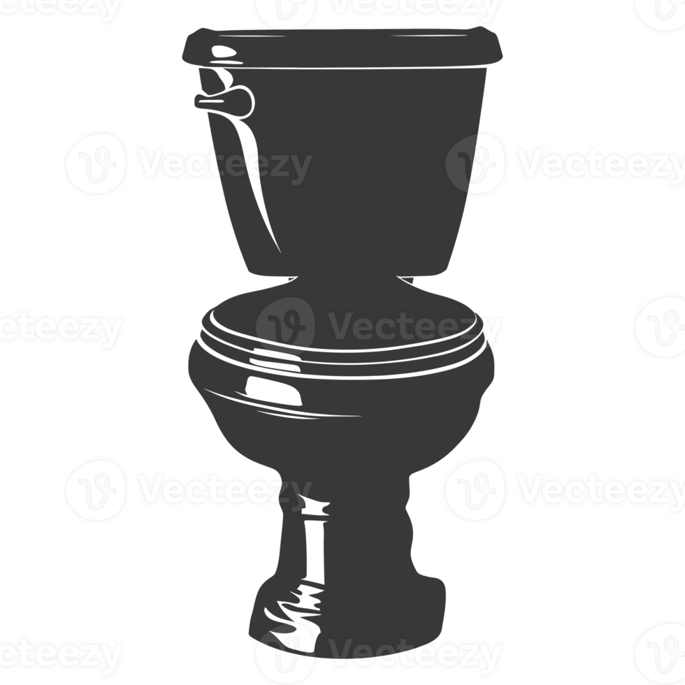 AI generated Silhouette water closet black color only png
