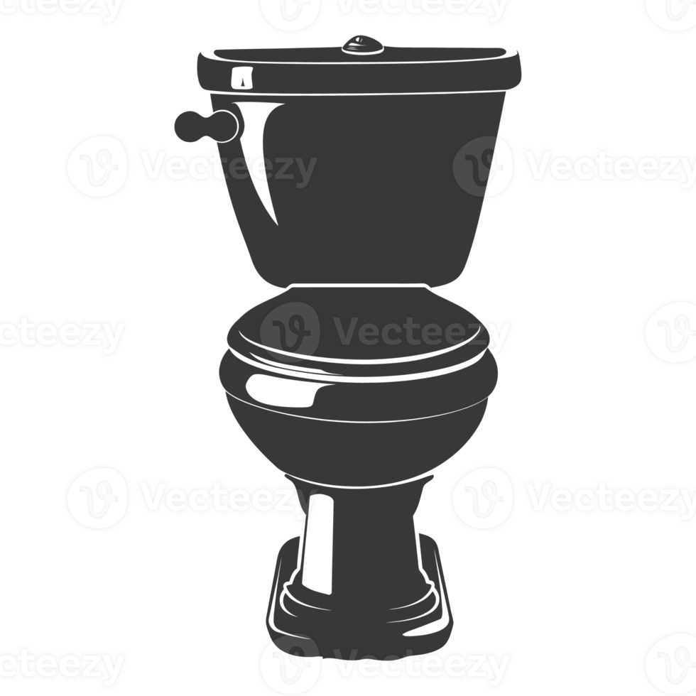 AI generated Silhouette water closet black color only png