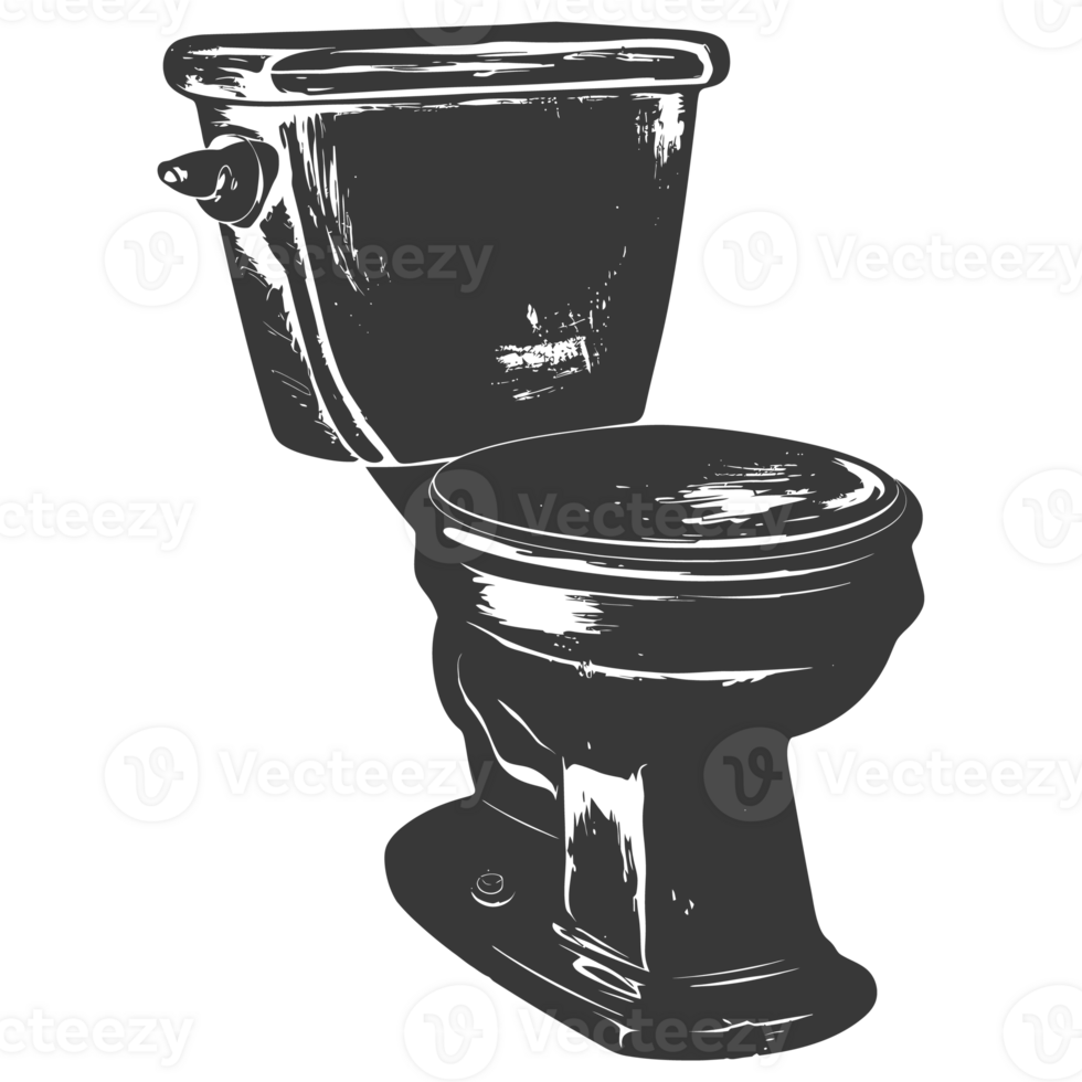 AI generated Silhouette water closet black color only png