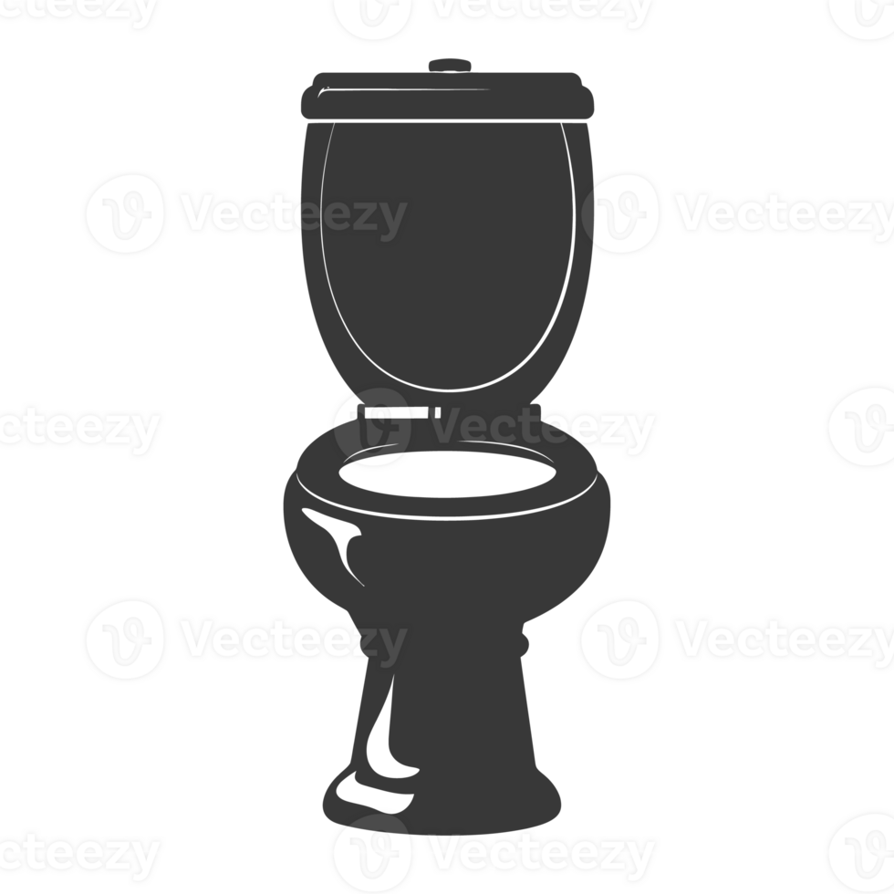 AI generated Silhouette water closet black color only png