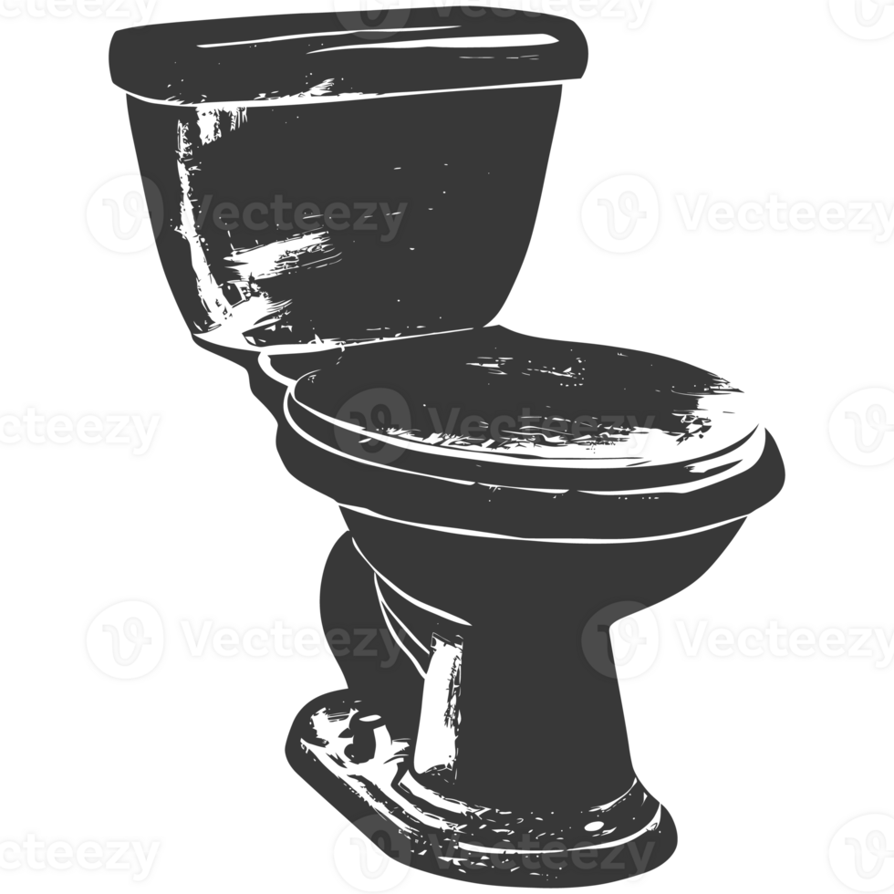 AI generated Silhouette water closet black color only png