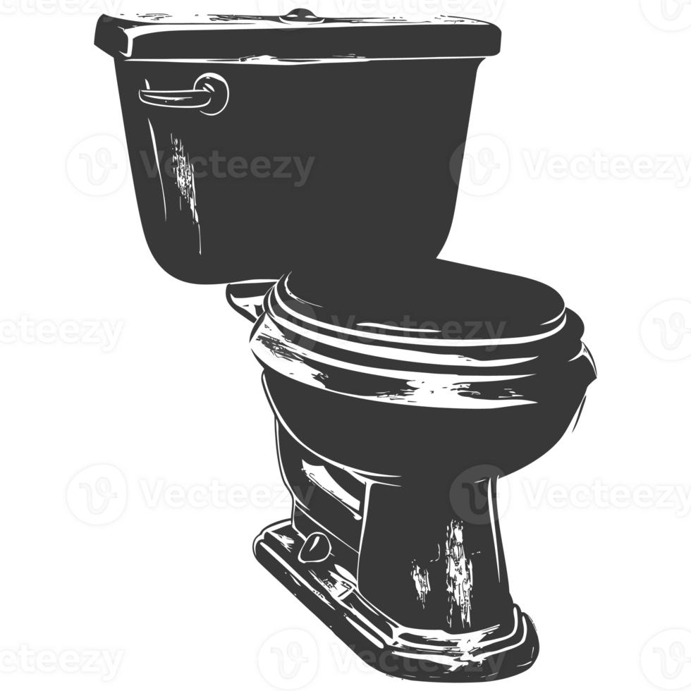 AI generated Silhouette water closet black color only png