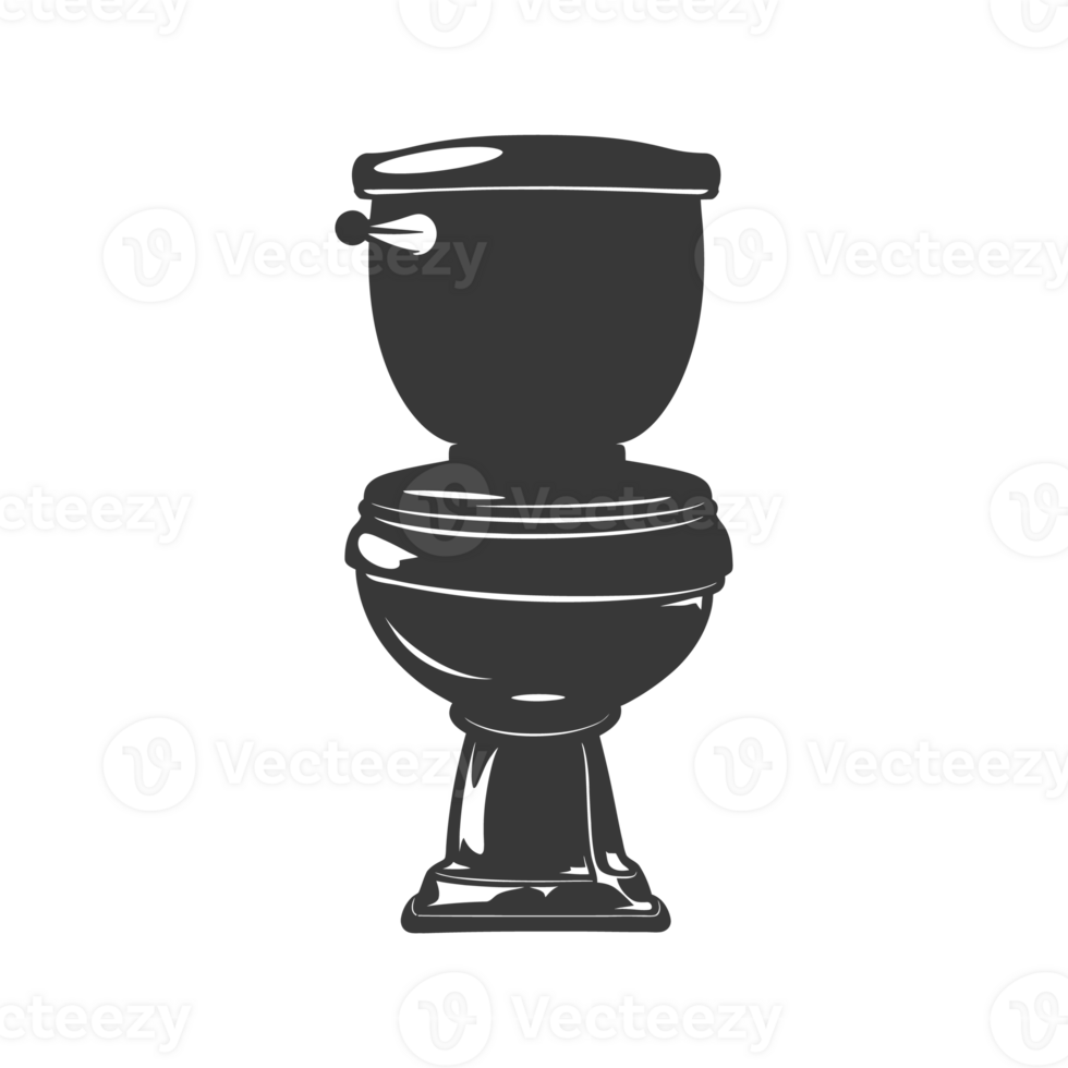 AI generated Silhouette water closet black color only png