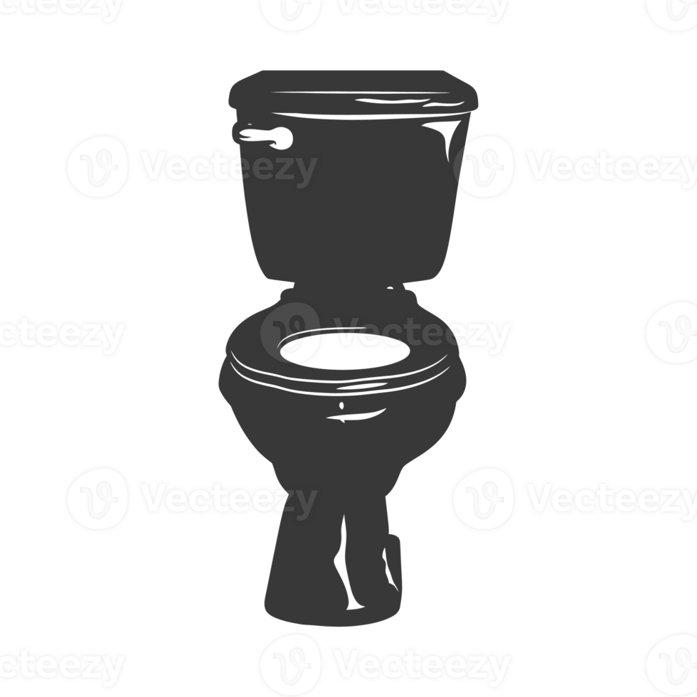 AI generated Silhouette water closet black color only png