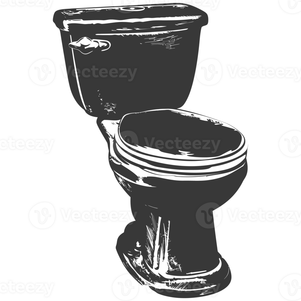 AI generated Silhouette water closet black color only png
