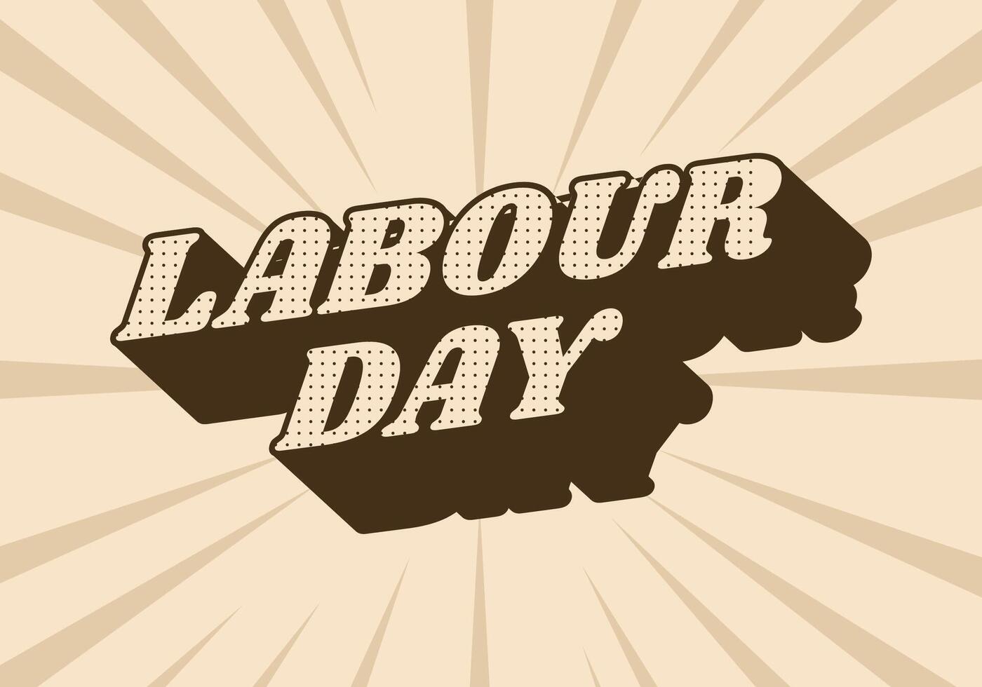 labor día. texto efecto en Clásico color con ojo atrapando efecto vector