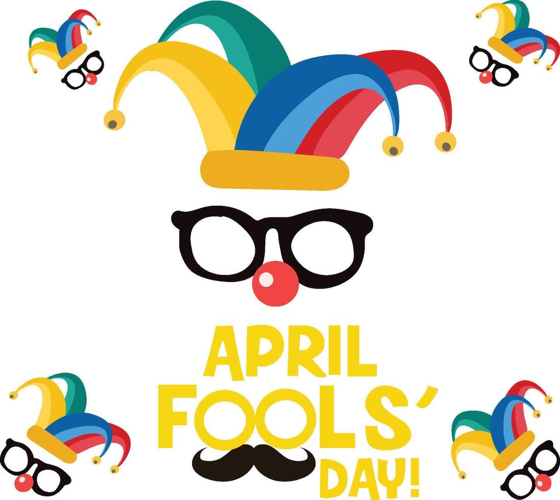 april fools day 1 April vector