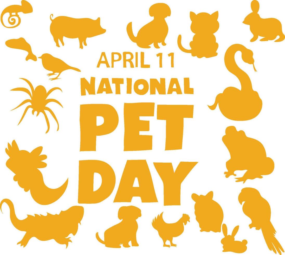 national pet day vector