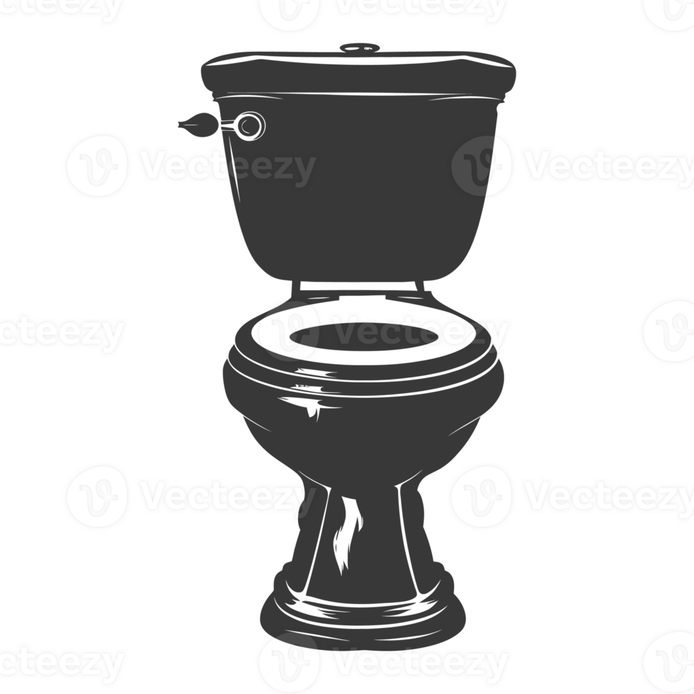 AI generated Silhouette water closet black color only png