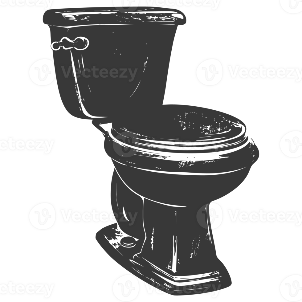 AI generated Silhouette water closet black color only png