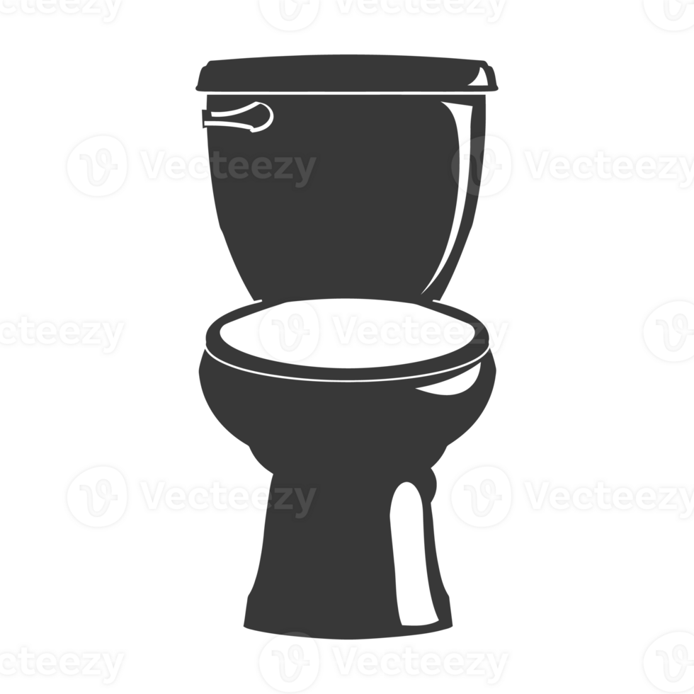 AI generated Silhouette water closet black color only png