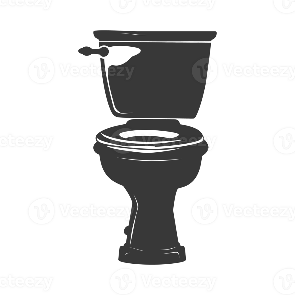 AI generated Silhouette water closet black color only png