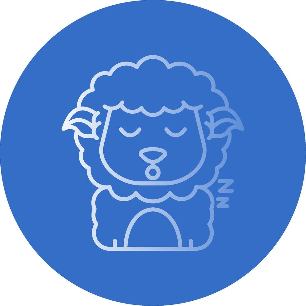 Sleep Gradient Line Circle Icon vector