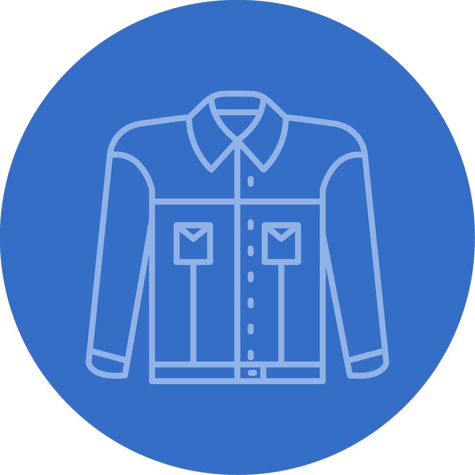 Jacket Gradient Line Circle Icon vector
