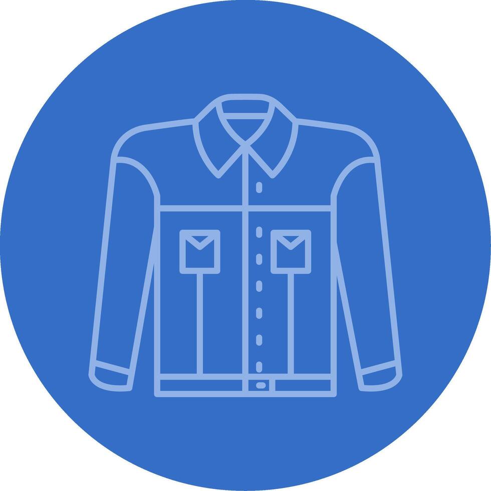 chaqueta degradado línea circulo icono vector