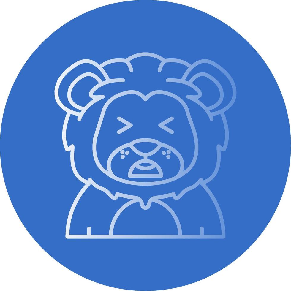 Anguish Gradient Line Circle Icon vector