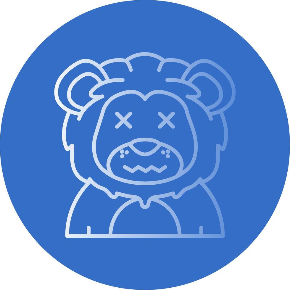 Dead Gradient Line Circle Icon vector