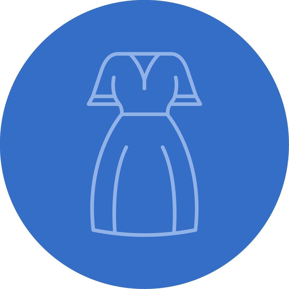 Women dress Gradient Line Circle Icon vector